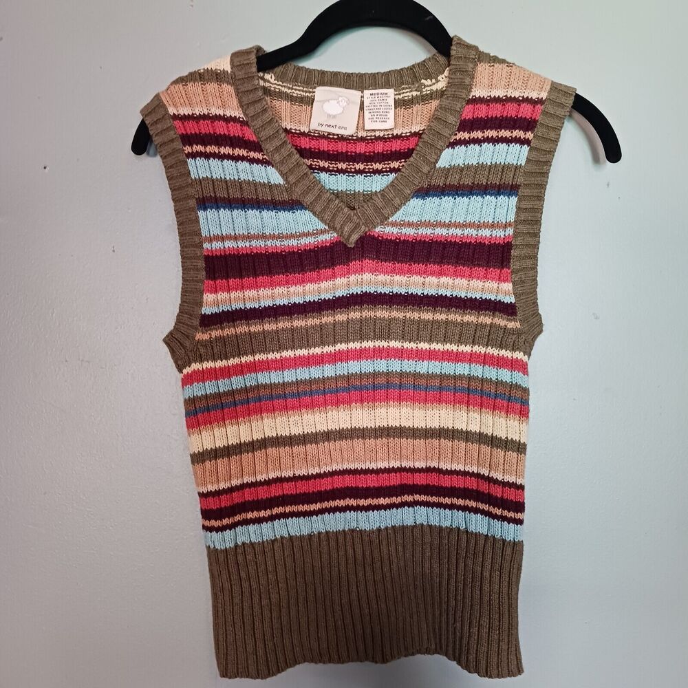 by next era Sweater Vest Colorful and Fun fall/winter for girls Or Womens medium